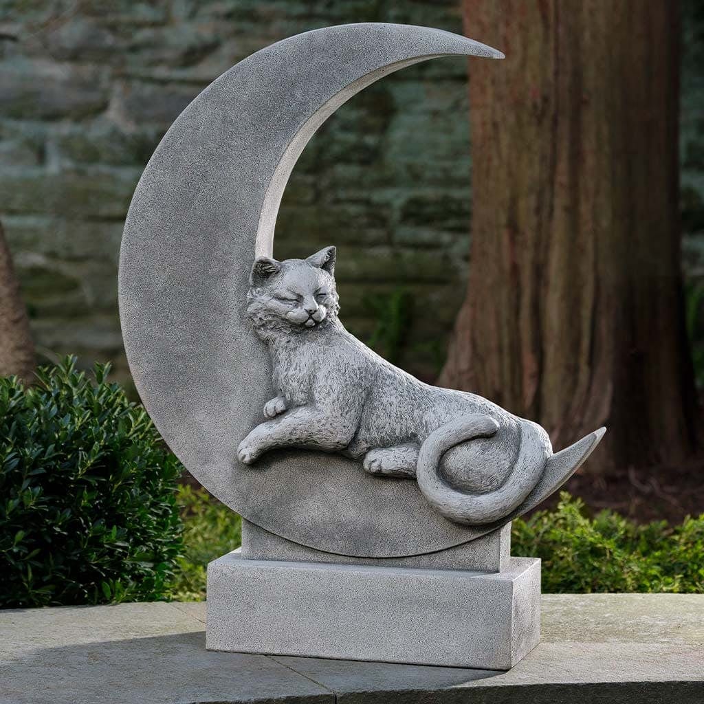 Tanner Cast Stone Garden Statue | Cat Statue