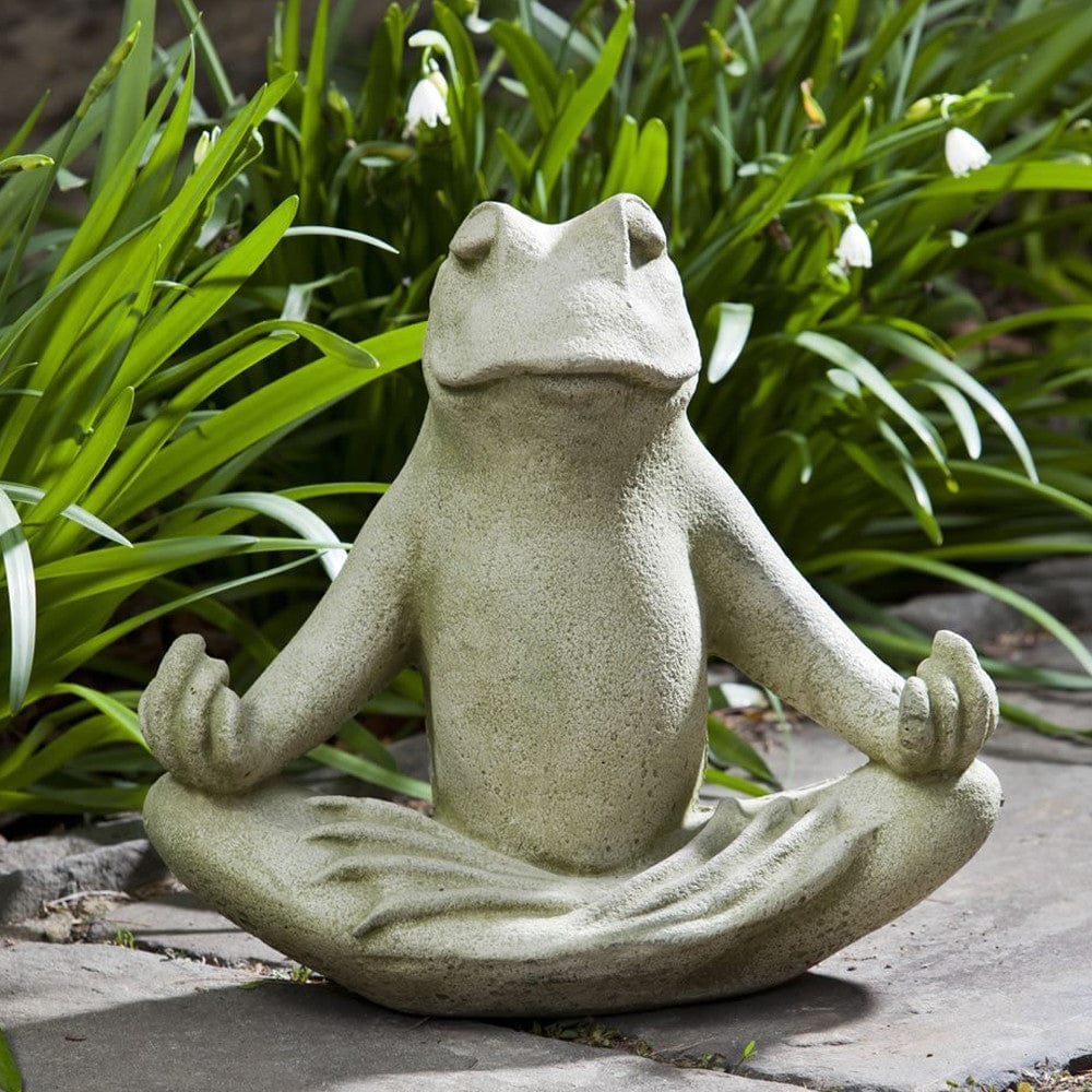 Dream Lifestyle Frog Garden Statue Figurine,Frog Sitting on Stone