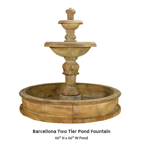 Barcellona Two Tier Pond Fountain