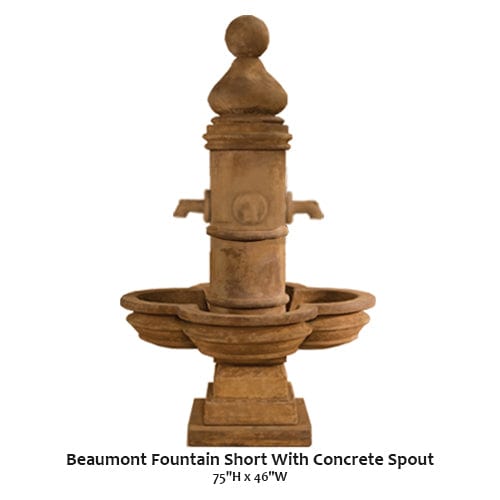 Beaumont Fountain Short With Concrete Spouts