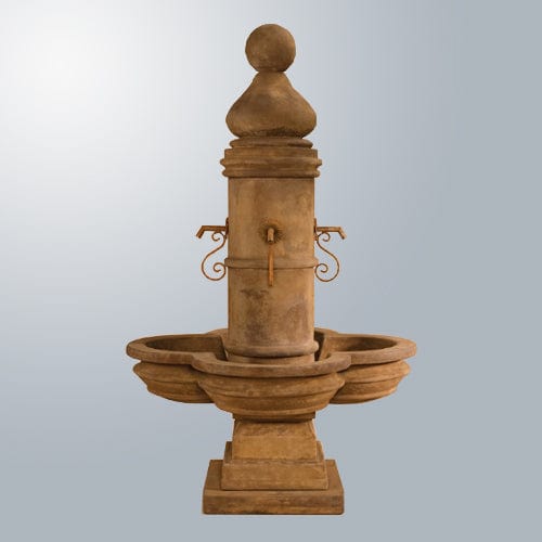 Beaumont Fountain Short With Rustic Iron Spouts