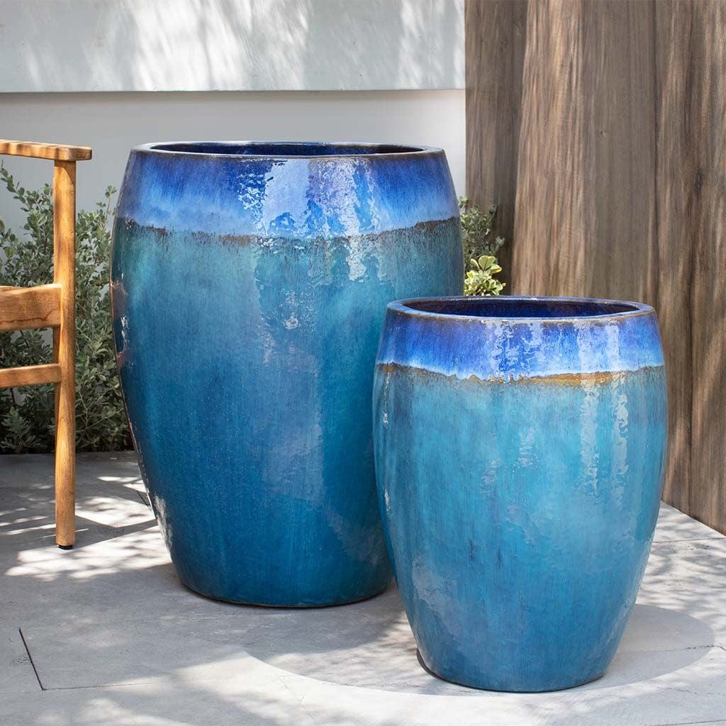 Paraiso Ceramic Planters Verdigris Green