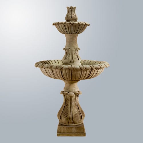 Calanthia Two Tier Fountain With Acanthus Finial