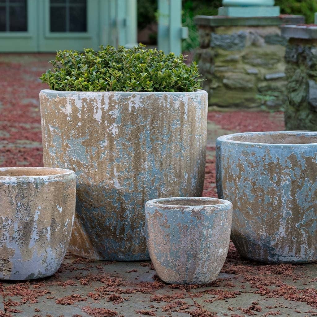 Cordevalle Glazed Terra Cotta Planter Nested Set of 4 in Vicolo Como finish