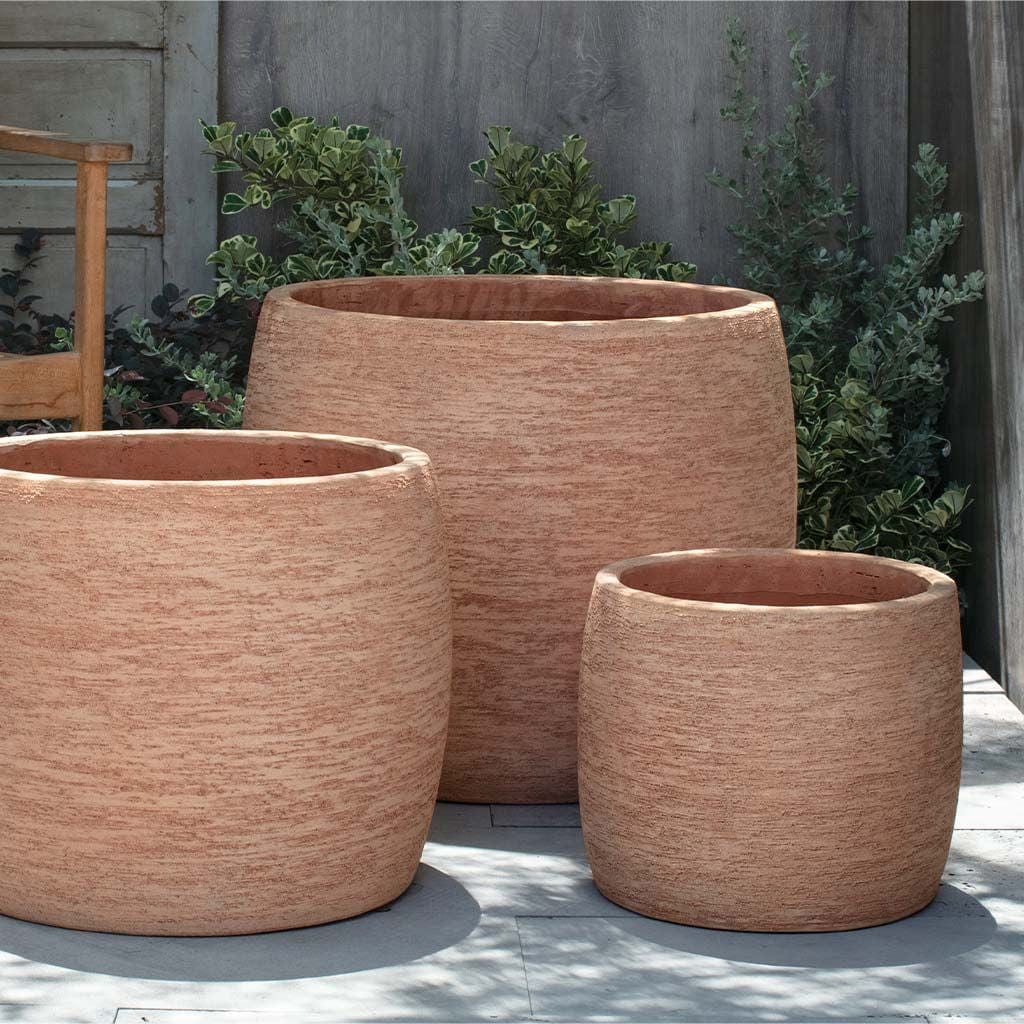 Denali Terra Cotta Planter Set of 3 in Terra Cotta Finish