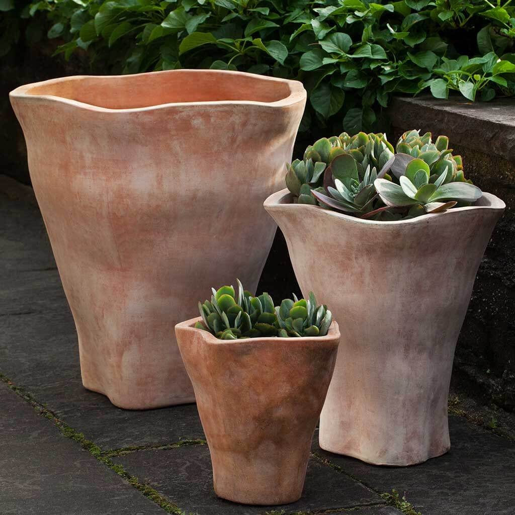 Foxglove Tall Planter Set of 3 | Terra Cotta Collection