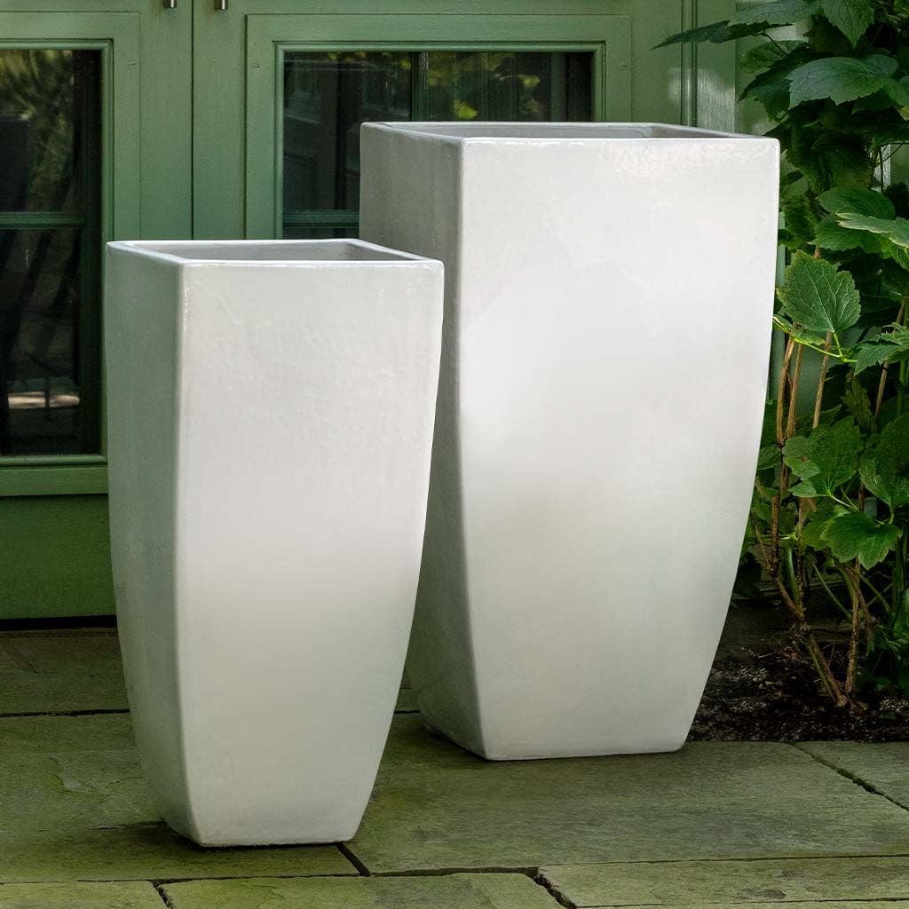 Karis Glazed Planter Nested Set of 2 in Coco finish