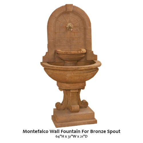 Montefalco Wall Fountain For Bronze Spout