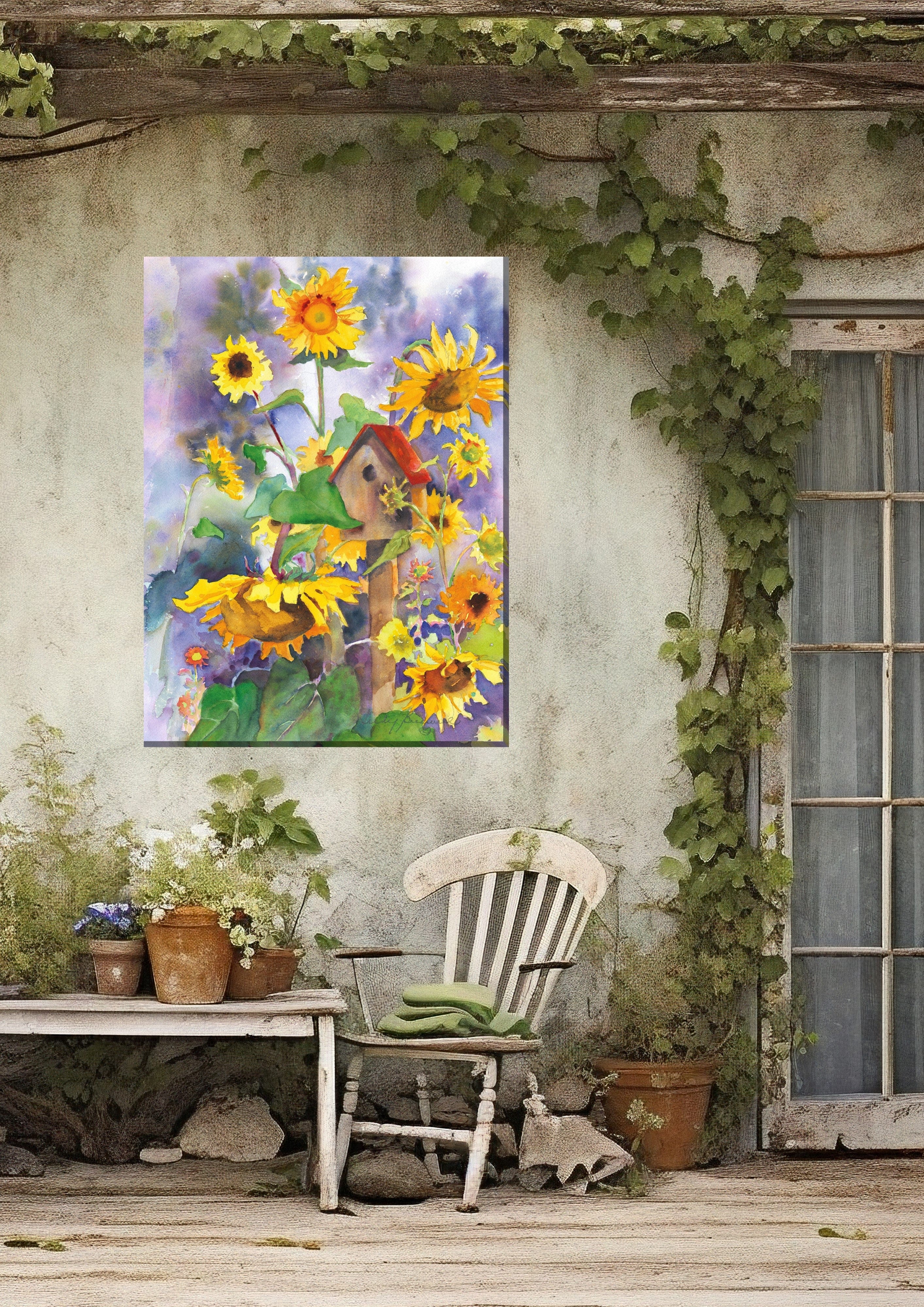 Auntie's Garden Outdoor Canvas Art