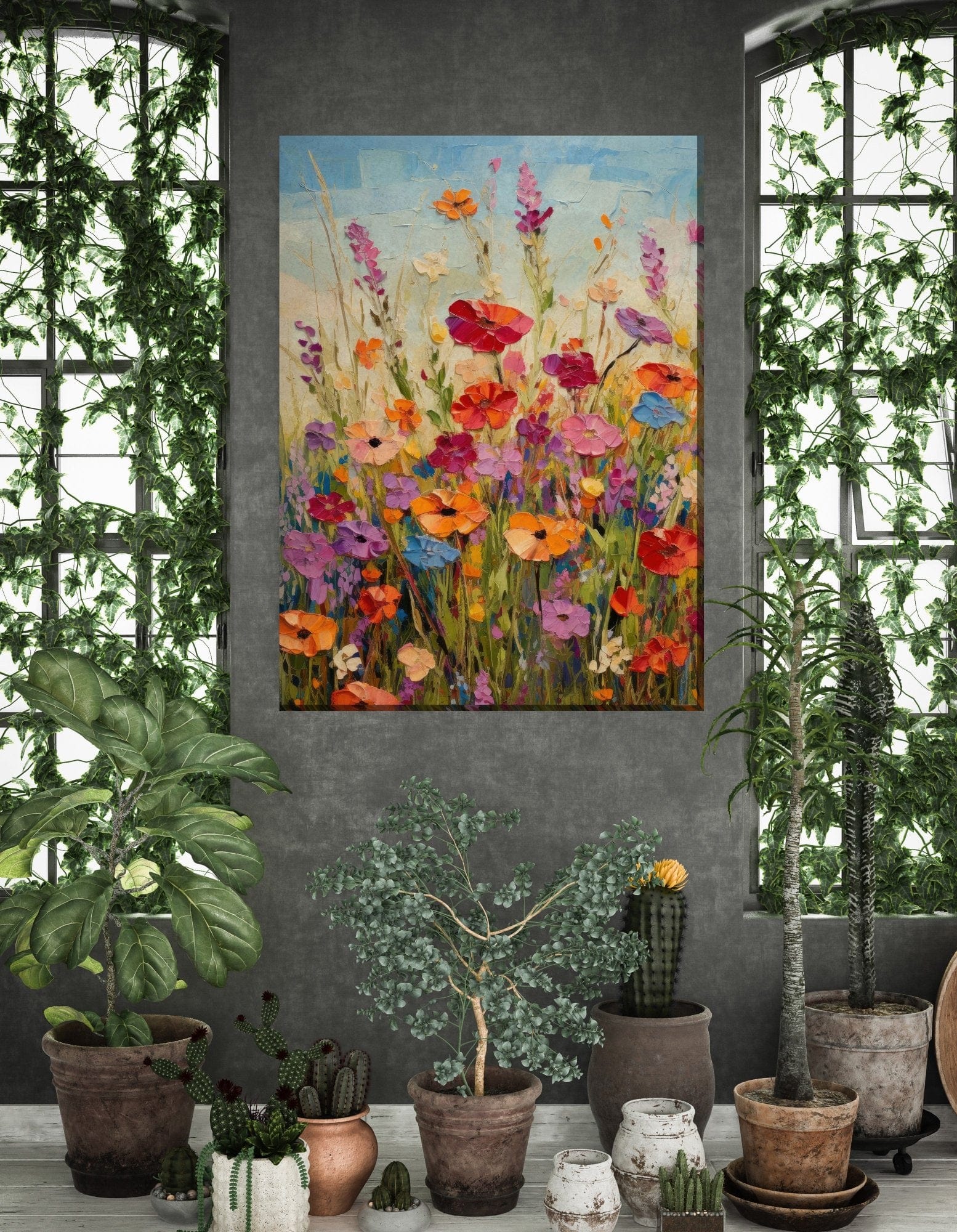 Beaming Blossoms Outdoor Canvas Art