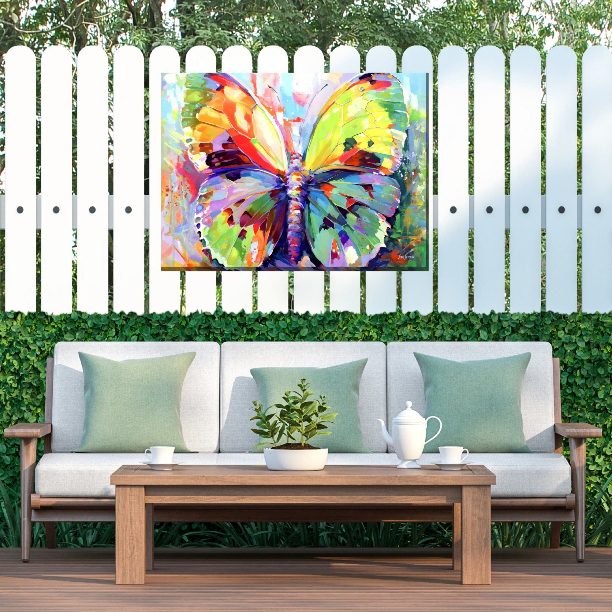 Bright Butterfly Outdoor Canvas Art