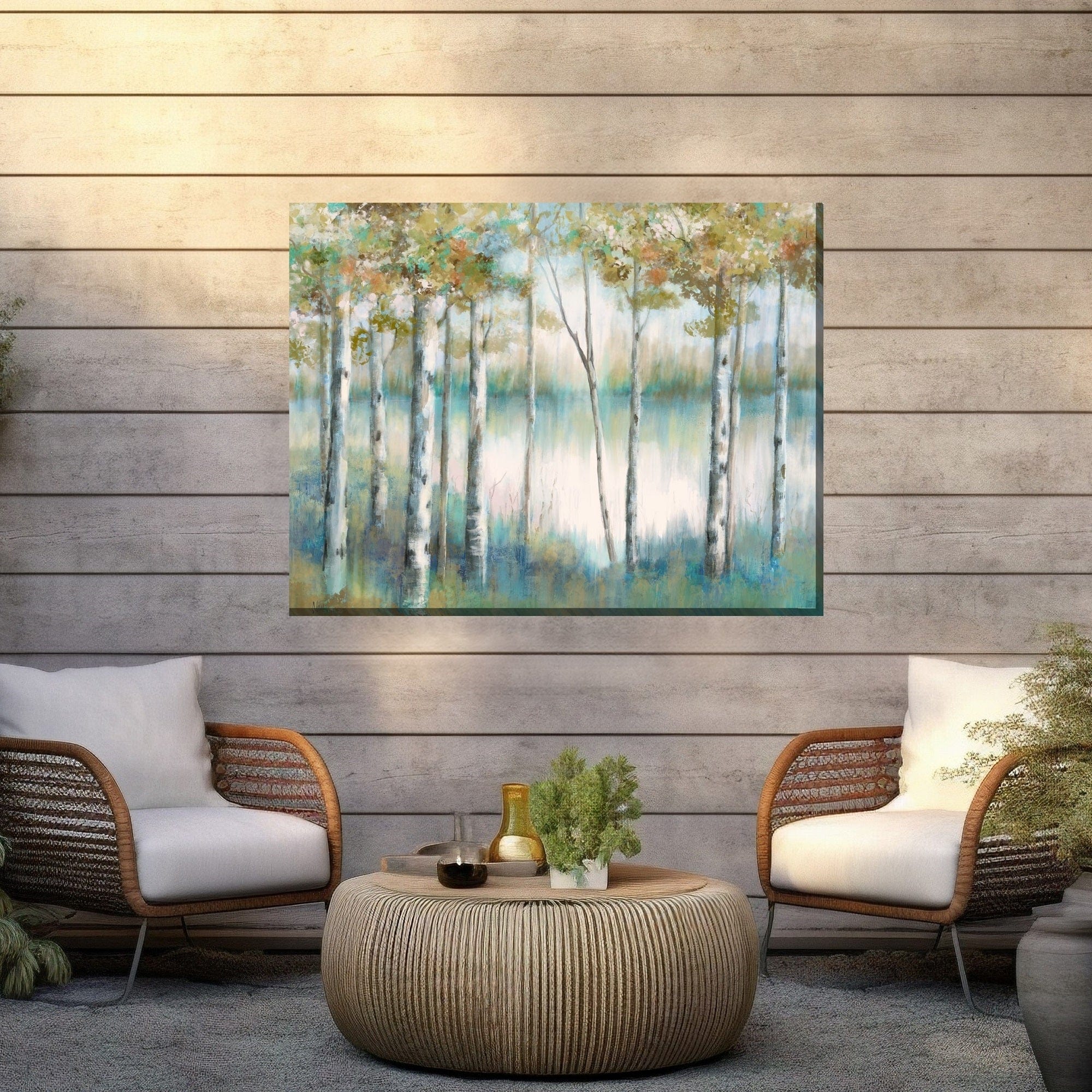 Riverside Thicket Outdoor Canvas Art