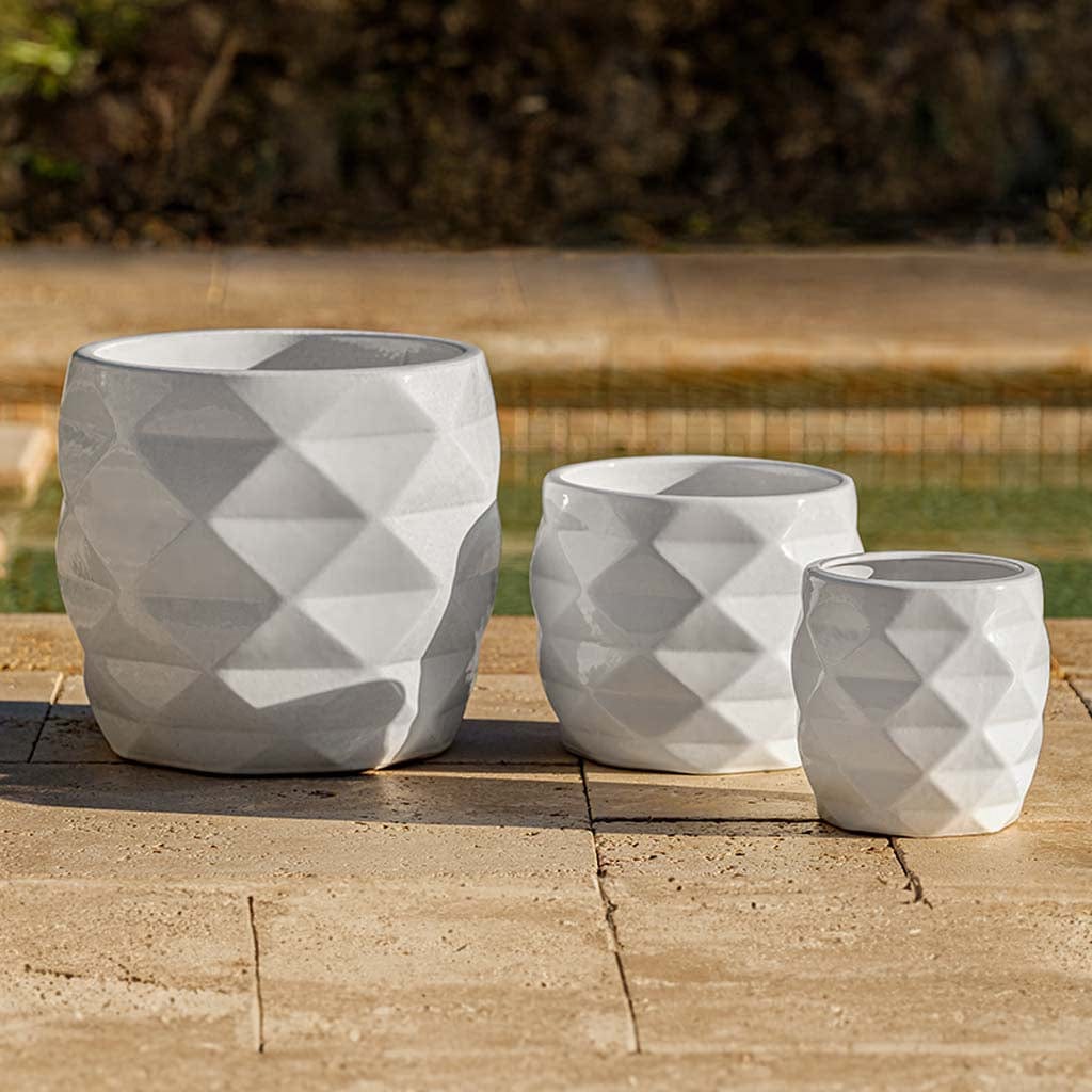 Origami Glazed Planter Nested Set of 3