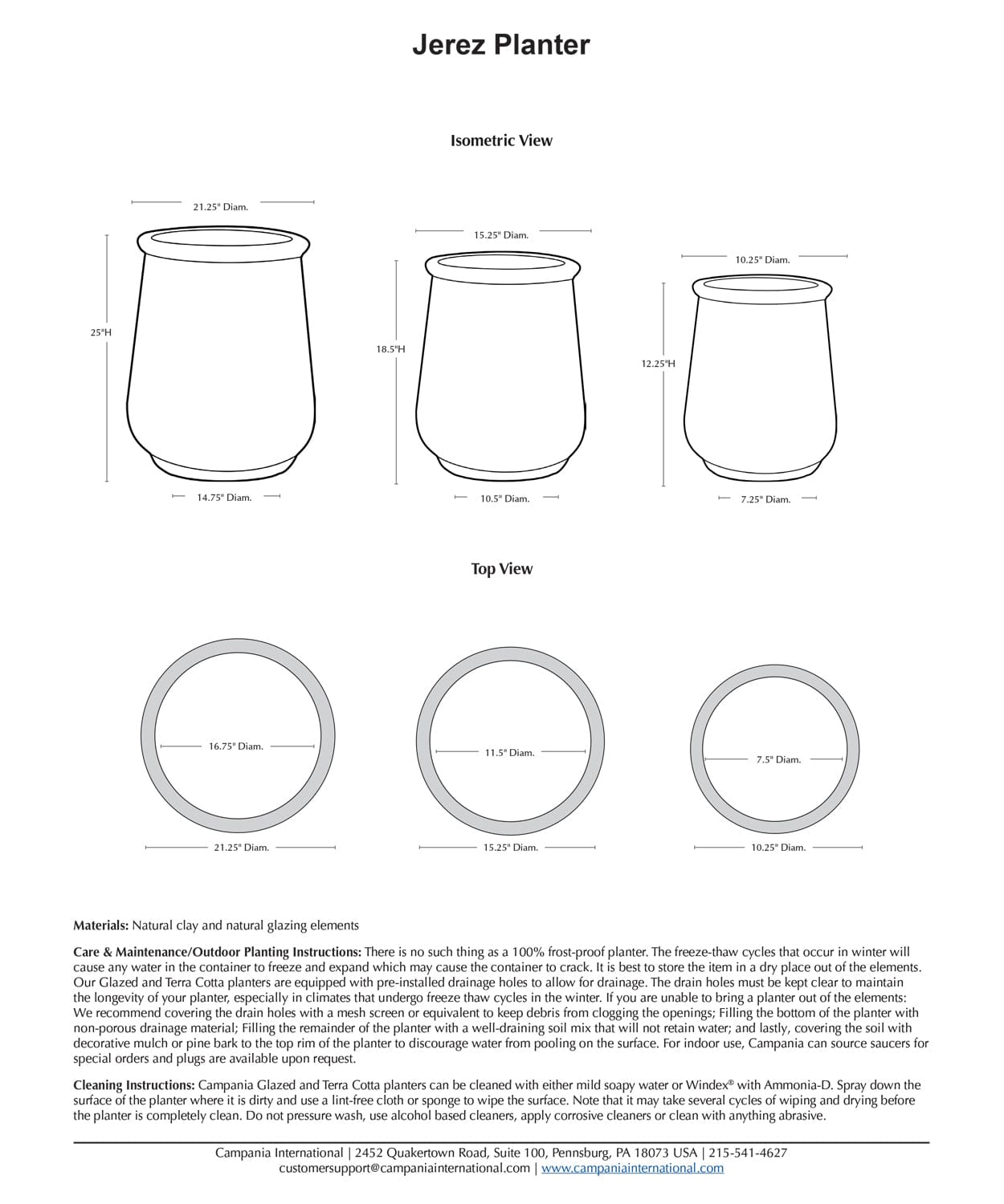 Jerez Planter Set of 3 | Glazed Collection