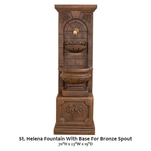 St. Helena Fountain With Base For Bronze Spout