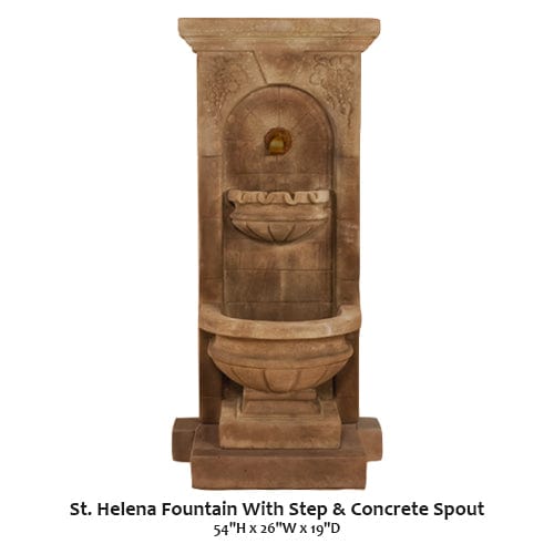 St. Helena Fountain With Step & Concrete Spout