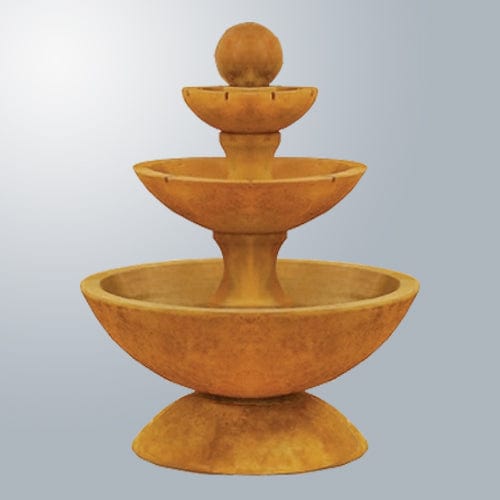 Terso Three Tier Fountain Short With Spillways