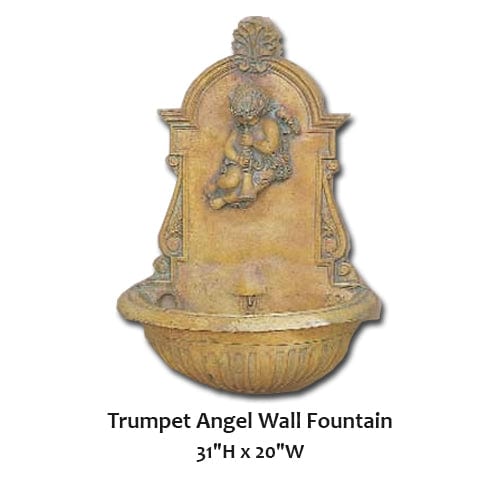 Trumpet Angel Wall Fountain