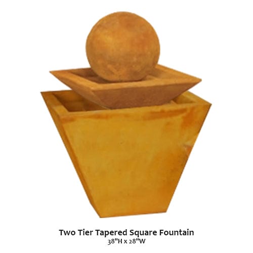 Two Tier Tapered Square Fountain