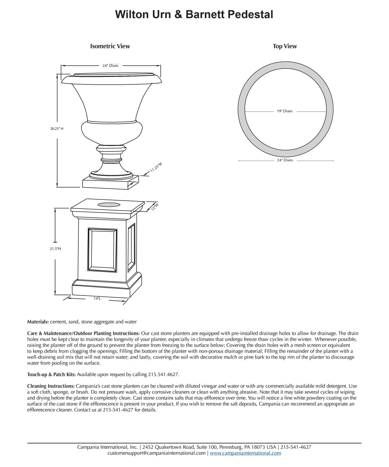 Wilton Urn Garden Planter