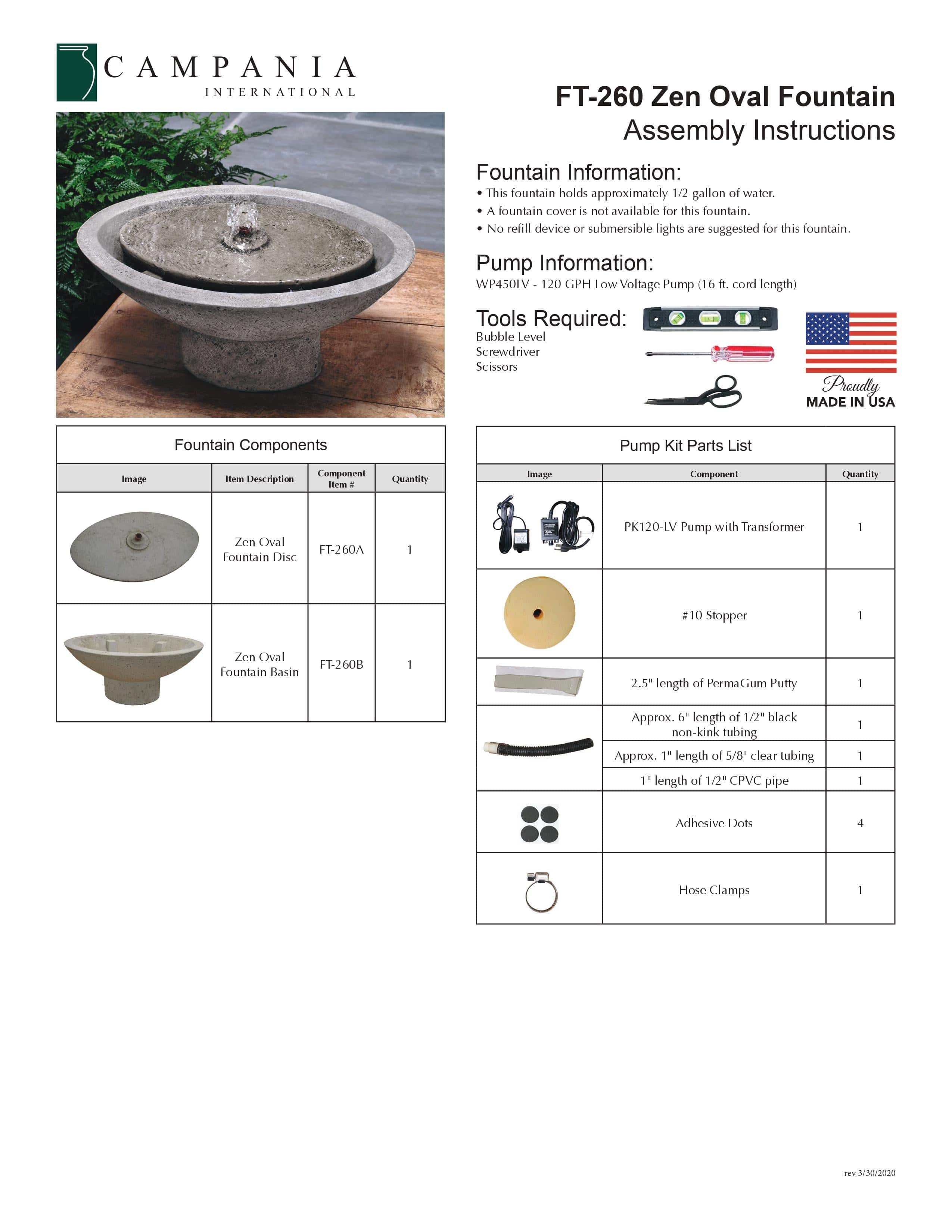 Zen Oval Garden Water Fountain - Outdoor Art Pros