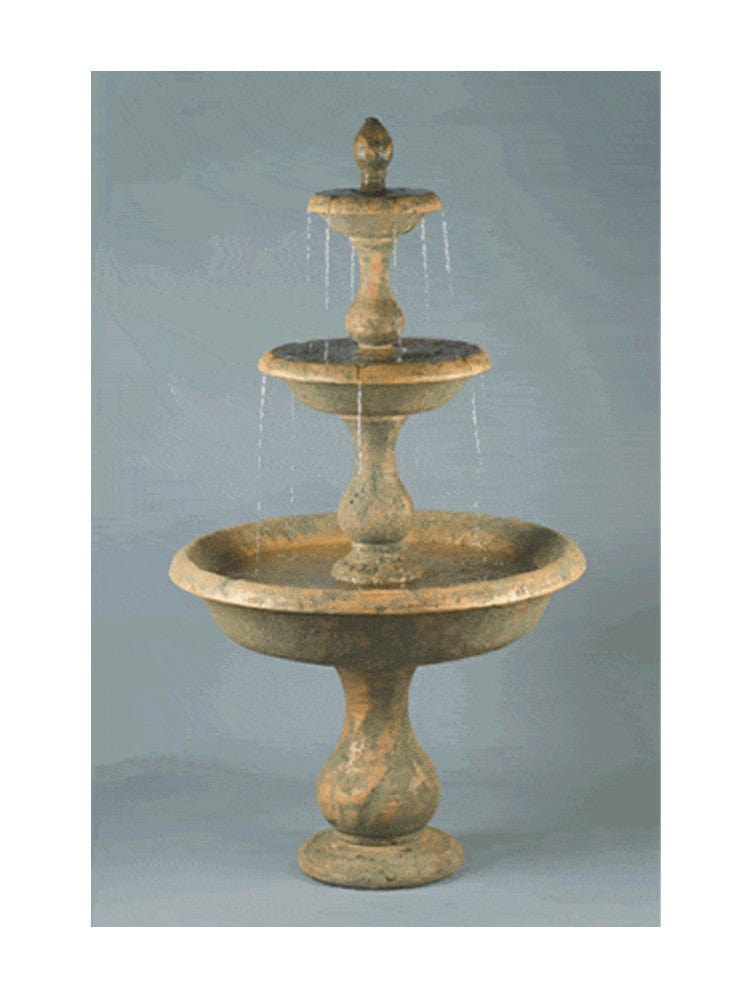 Old Toscano 3-Tier Garden Water Fountain - Outdoor Art Pros