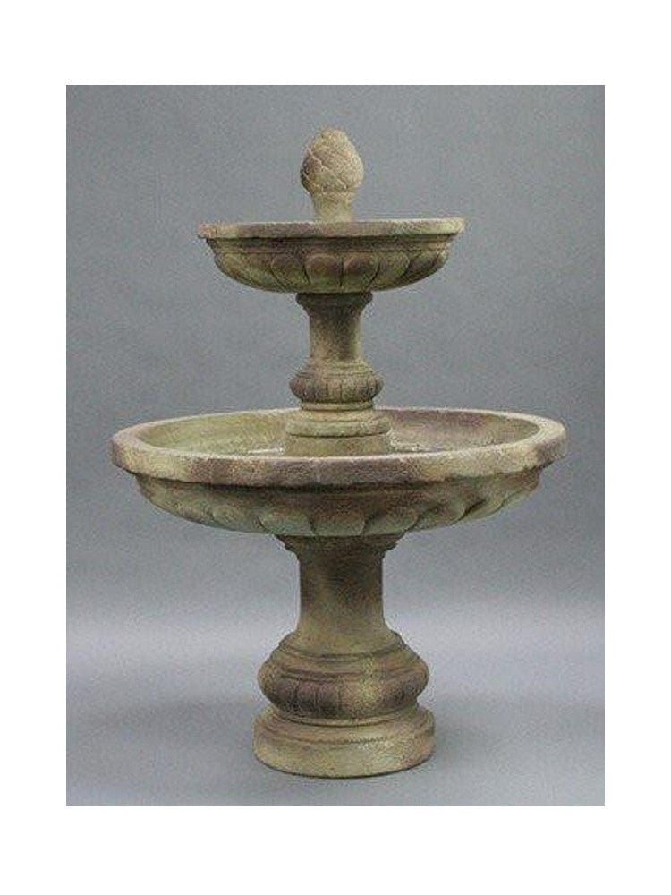 Mediterranean 2-Tier Outdoor Water Fountain - Outdoor Art Pros