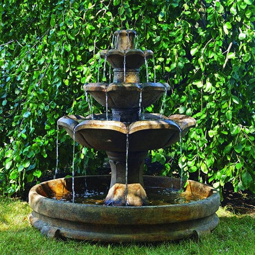 Montreux Three-Tier Fountain in Rondo Pool - Outdoor Art Pros