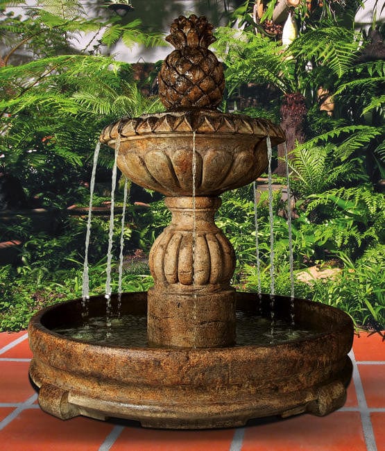 Pina Cascada in Rondo Pool Outdoor Fountain - Outdoor Art Pros