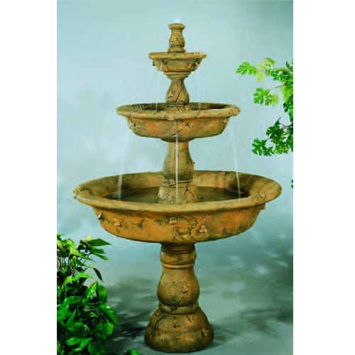 Triple Tazza Tier Outdoor Fountain - Outdoor Art Pros