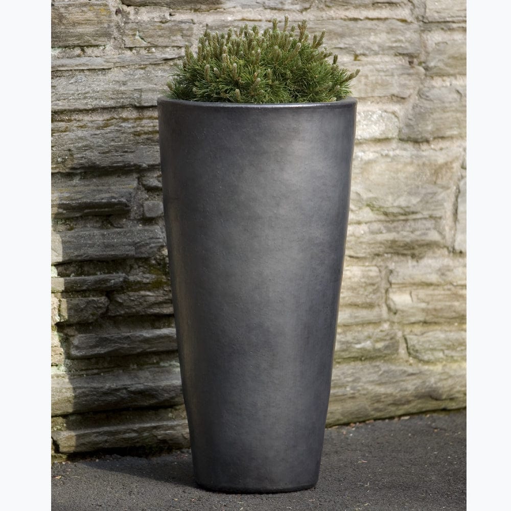 Tall Off-White Fluted Planter, Large