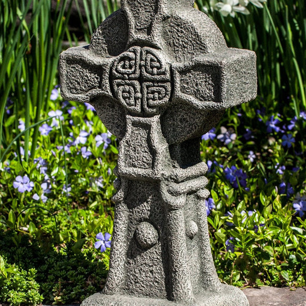 Celtic Cross Cast Stone Garden Statue | Religious Statue