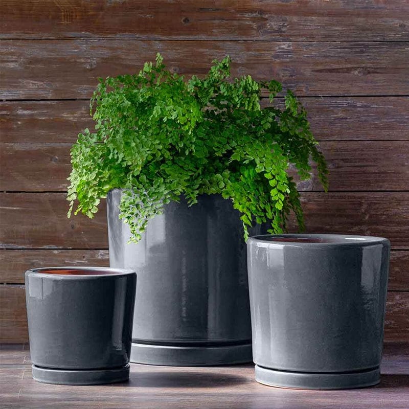 I/O 2 Cylinder Planter Set of 3 | Glazed Terra Cotta Collection