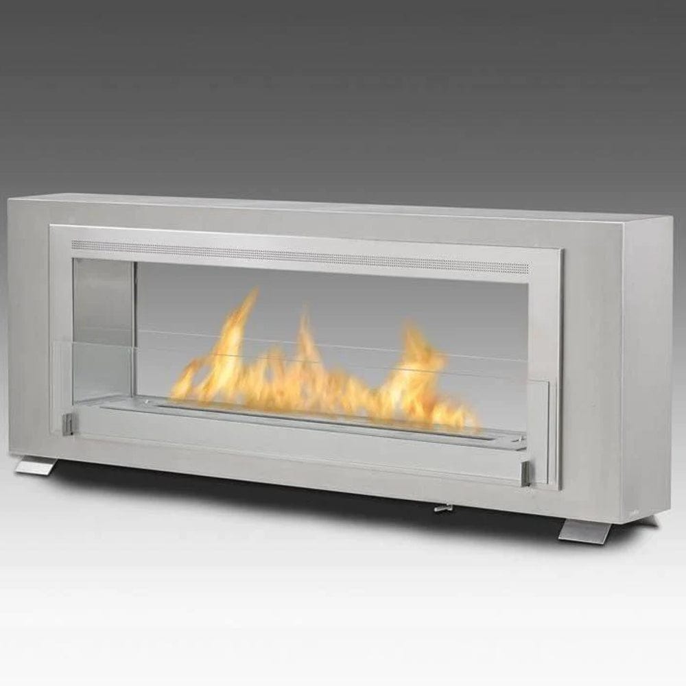 Eco-Feu Santa Cruz 2-Sided Stainless Biofuel Fireplace - Outdoor Art Pros