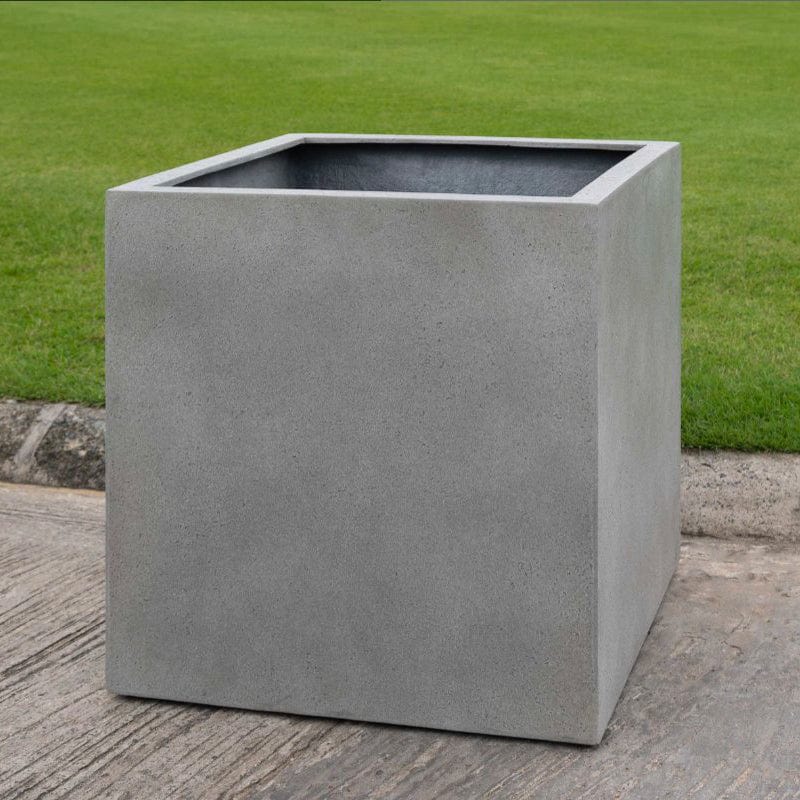 Farnley Cube Planter 2828 Stone Grey Lite® - Outdoor Art Pros