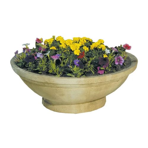 Wok Planter with Pedestal 32" - Outdoor Art Pros