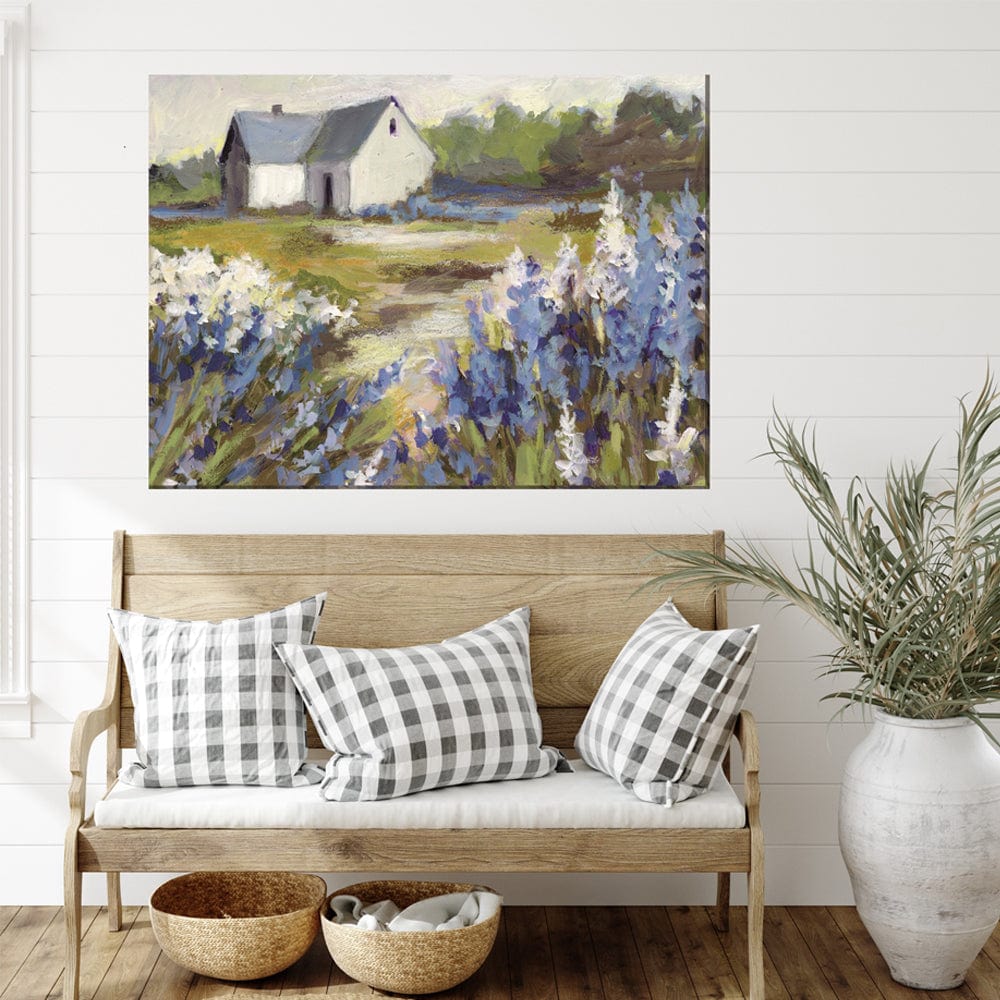 Meadow Blue Barn Outdoor Canvas Art