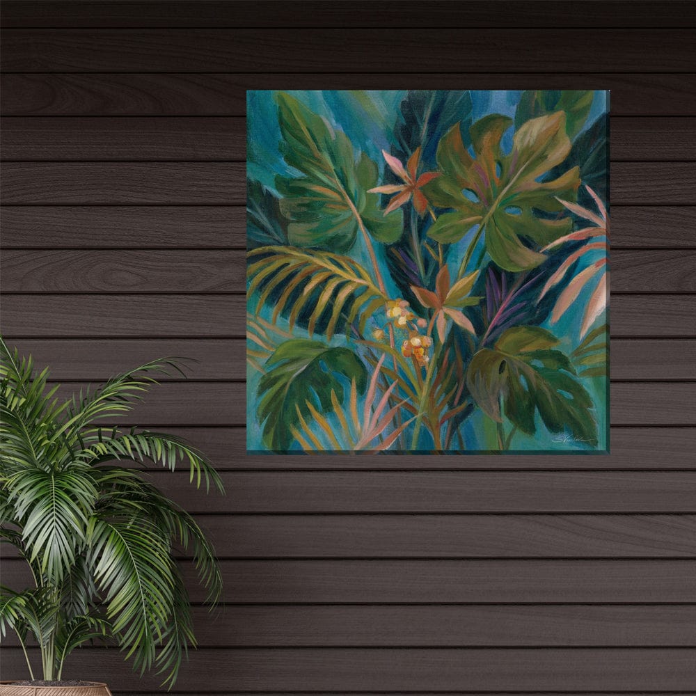 Midnight Tropics Outdoor Canvas Art - Outdoor Art Pros