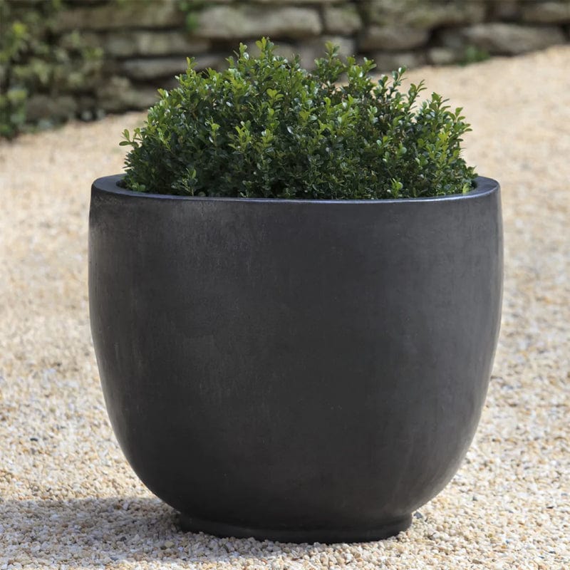 Medium Sem Terra Cotta Planter-Graphite Glaze