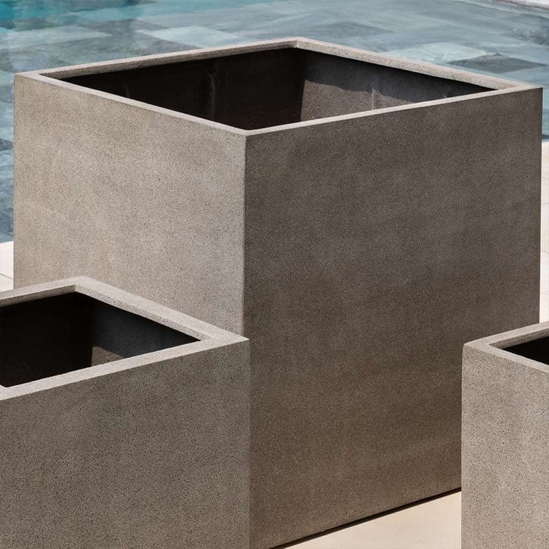 Farnley Cube Planter 2828 Stone Riverstone Premium Lite® - Outdoor Art Pros